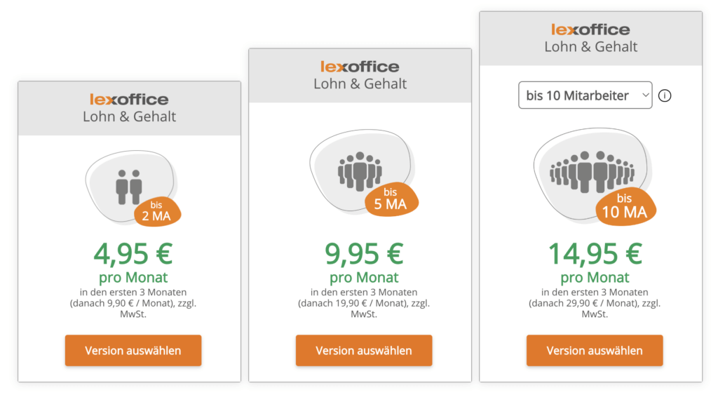 Lexoffice Lohn & Gehalt Preise & Tarife - So viel kostet das Lohnabrechnungsprogramm wirklich